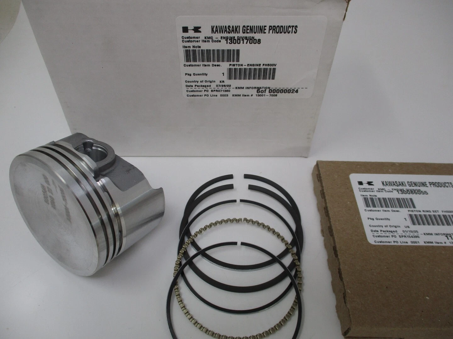 Genuine Kawasaki 13001-7008 Piston & Rings 13008-6055 FH451V FH500V FH531V - Image 4