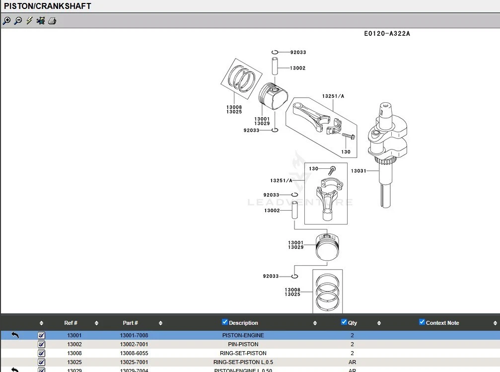 Genuine Kawasaki 13001-7008 Piston & Rings 13008-6055 FH451V FH500V FH531V - Image 5