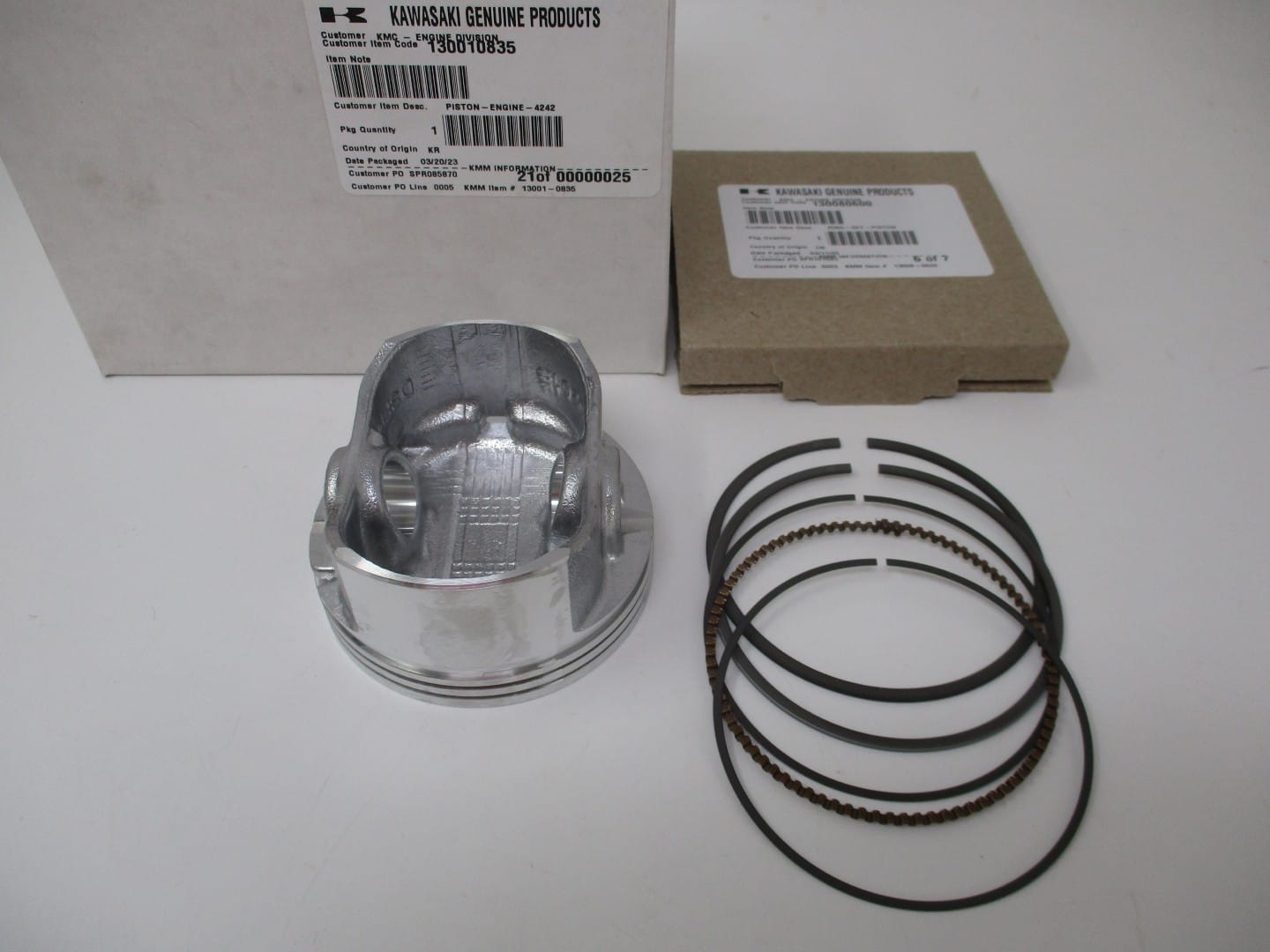 Genuine Kawasaki 13001-0835 Piston & Rings 13008-0600 FR651V FR691V FR730V - Image 3