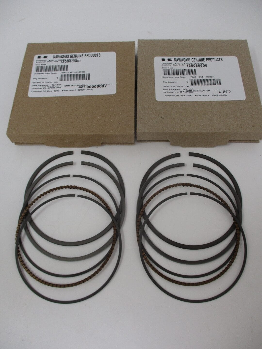 2 Genuine Kawasaki 13008-0600 Piston Rings FT651V FT691V FT730V FX691V FX730V - Image 3