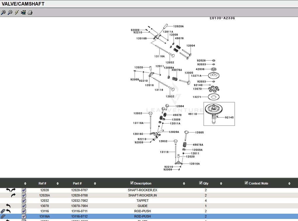 Genuine Kawasaki 13116-0712 Push Rod for FX921V FXT00V - Image 4