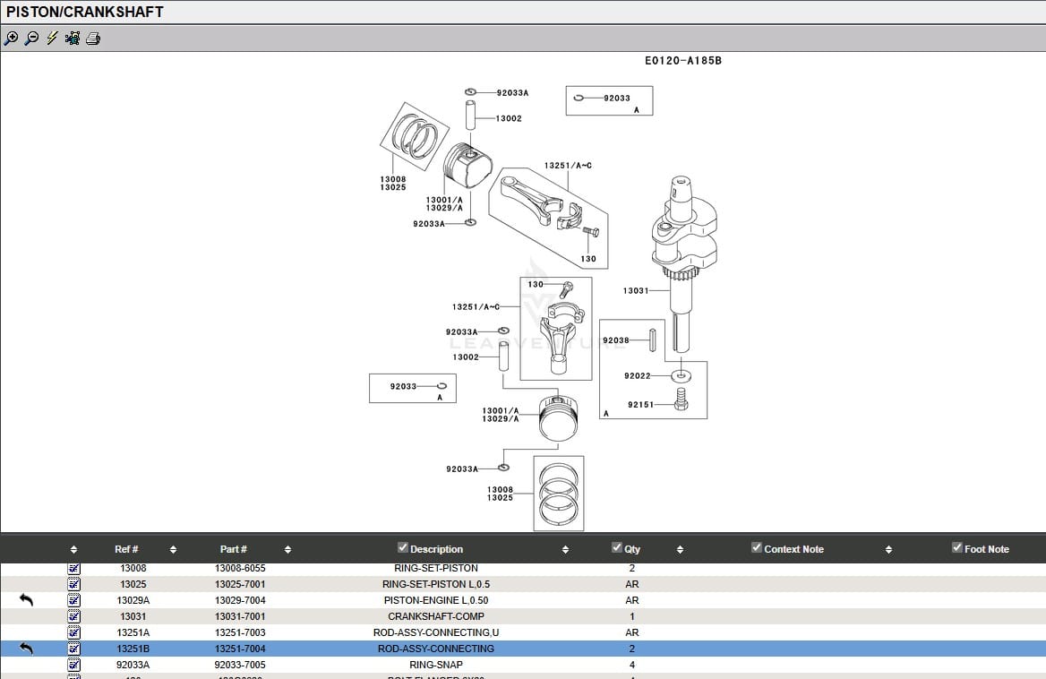 Genuine Kawasaki 13251-7004 Piston Rod for FH451V FH500V FH531V - Image 6