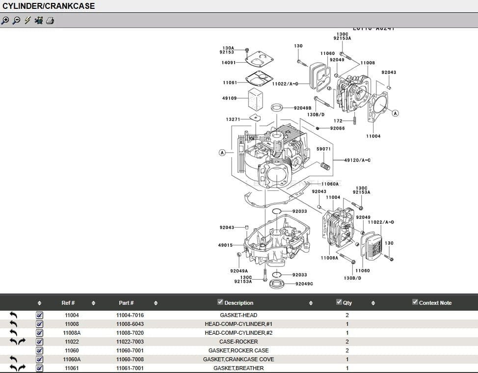 Genuine Kawasaki FH580V Engine Rebuild Kit with Piston Rings - Image 4