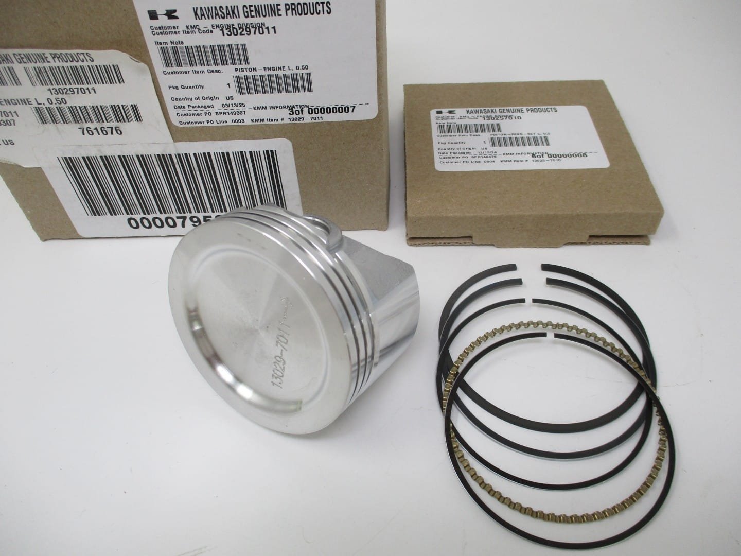 Genuine Kawasaki 13025-7010 OS Piston & Rings 13029-7011 FX481V FX541V FX600V - Image 3