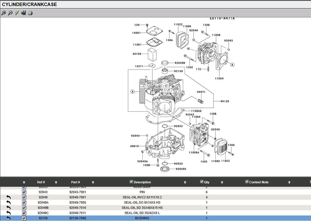 Genuine Kawasaki 92139-7008 Crankshaft Bushing FH381V FH430V FH500V FH531V - Image 5