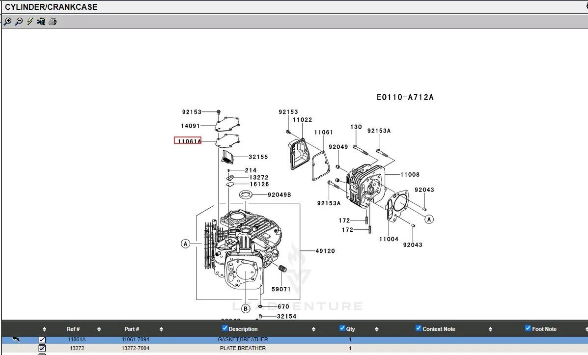 Genuine Kawasaki 14091-7064 Breather Gasket Cover FR541V FR600V FR651V - Image 4