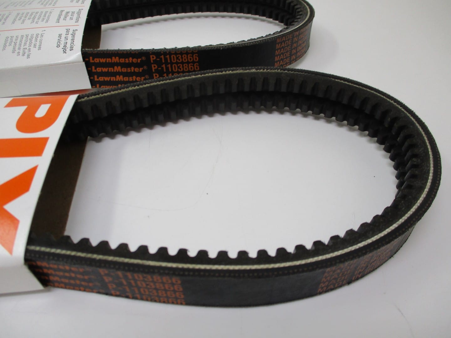 2 For Toro 110-3866 Exmark Zero Z Master Mower Turbo Force Deck Belt 1103866 - Image 3