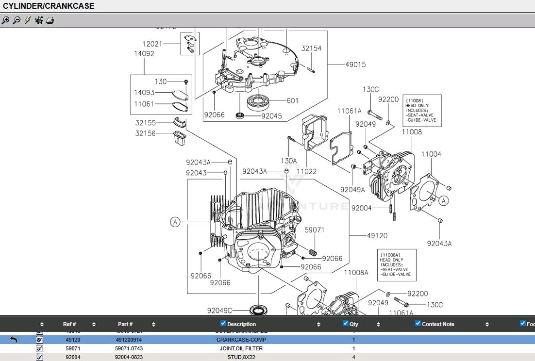 Genuine Kawasaki 49120-0914 Crankcase FXT00V 49120-0907 1000 - Image 7