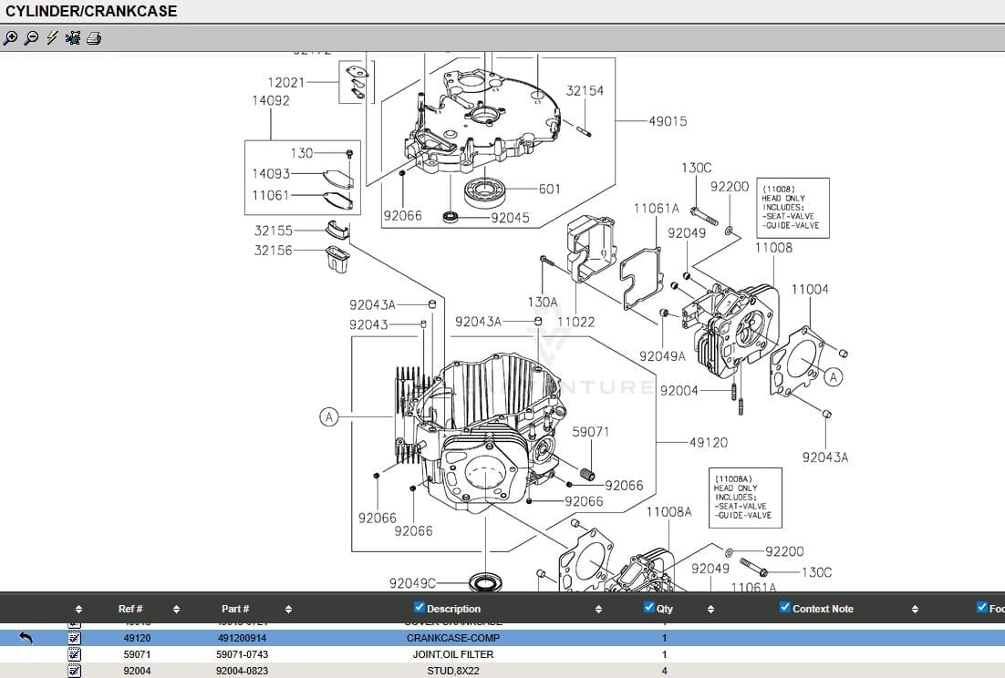 Genuine Kawasaki 49120-0914 Crankcase FXT00V 49120-0907 1000 - Image 7