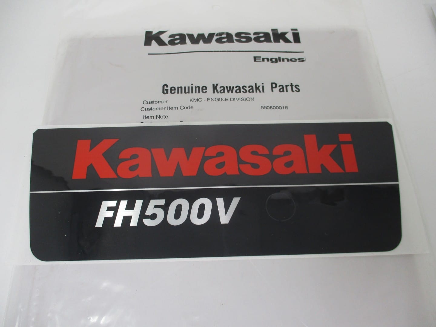 Genuine Kawasaki FH500V Engine Decal 56080-0016 56080-7045 - Image 3