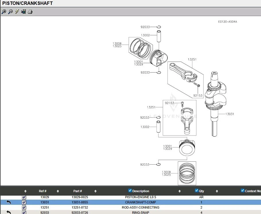 Genuine Kawasaki 13031-0855 Crankshaft 3 15/16” FX921V FXT00V 13031-7074 1000 - Image 8