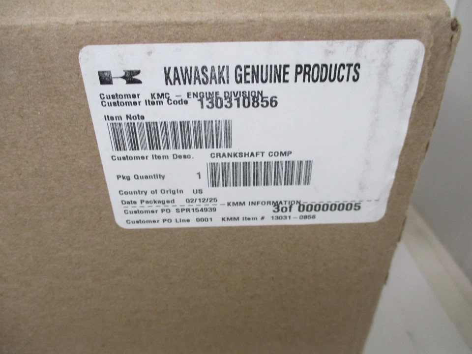 Genuine Kawasaki 13031-0856 Crankshaft 4 9/32” FX921V FXT00V 13031-7080 1000 - Image 4