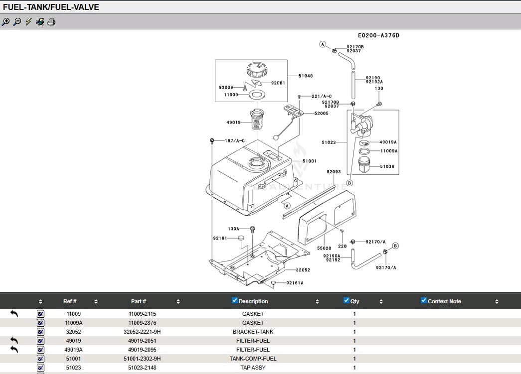 Genuine Kawasaki FE400D Decal 56080-0776 56080-2321 56080-2221 Club Car Golf Car - Image 4