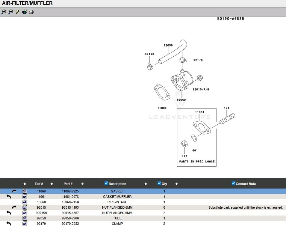 Genuine Kawasaki 11009-2925 Carburetor Gasket - Image 9