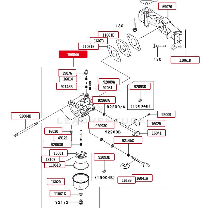 Genuine Kawasaki 15004-1078 15004-0823 Carburetor FS481V - Image 6