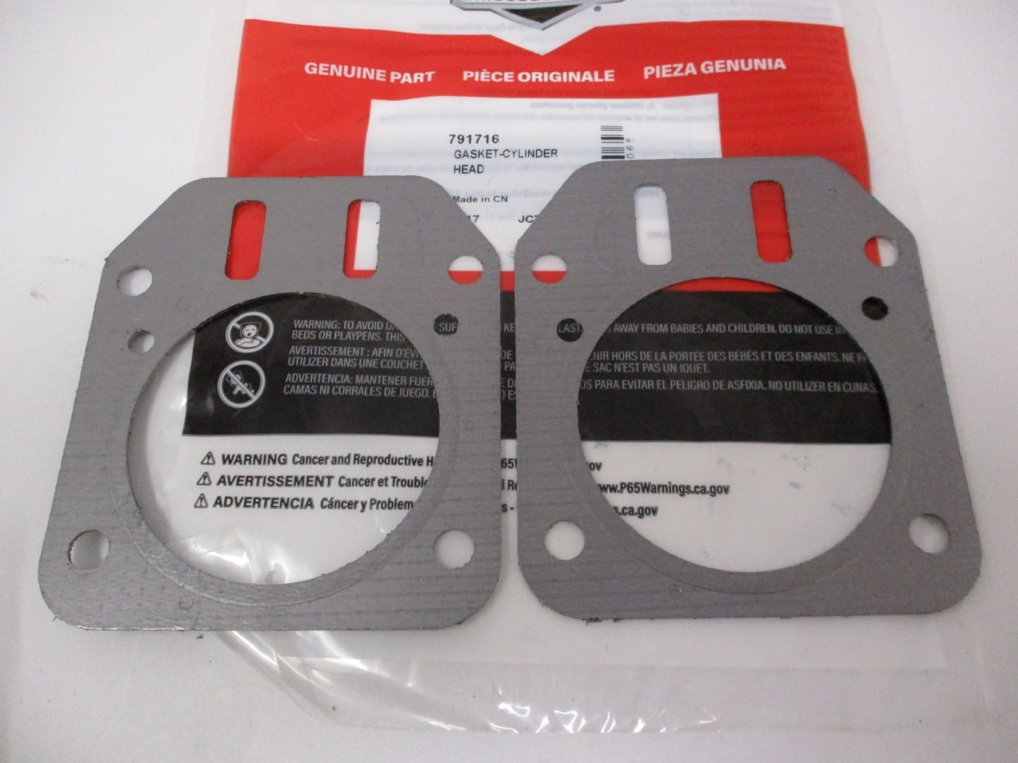 2 Genuine OEM Briggs & Stratton 791716 Cylinder Head Gasket - Image 2