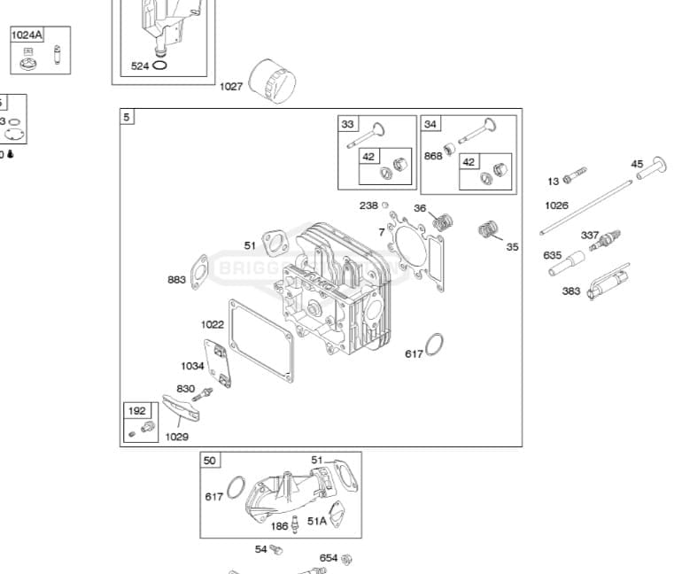 2 Genuine Briggs & Stratton 794114 Head Gasket Cylinder Intek OHV - Image 3
