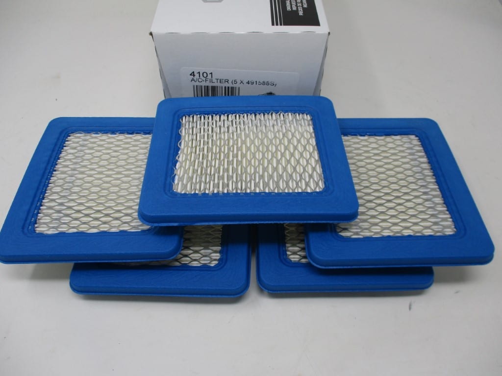 5 Genuine Briggs & Stratton 4101 Air Filter (5 pack of 491588S)