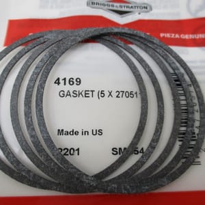 5 Genuine Briggs & Stratton 4169  270511 Carburetor Float Bowl Gasket