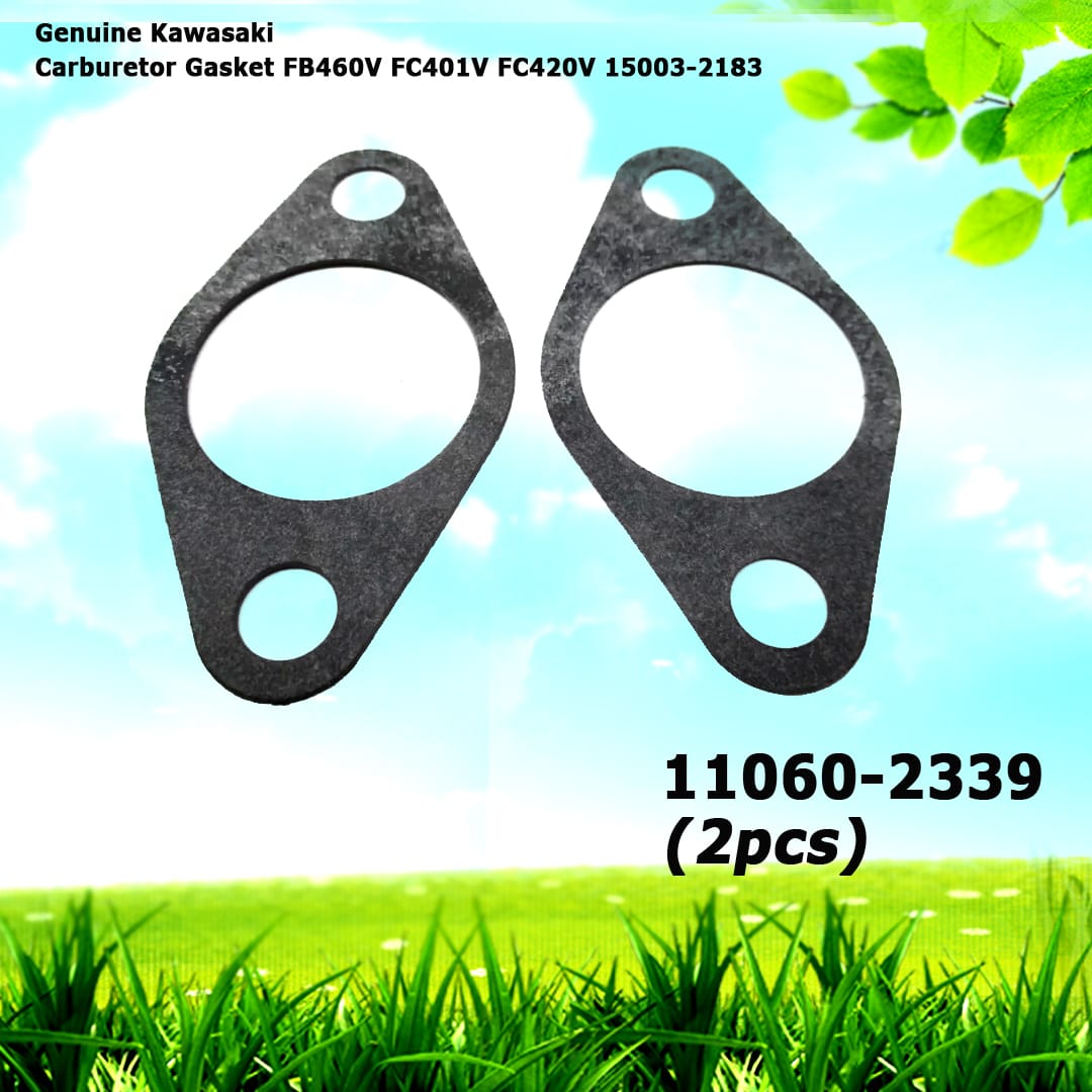2 Genuine Kawasaki 11060-2339 Carburetor Gasket FB460V FC401V FC420V  15003-2183