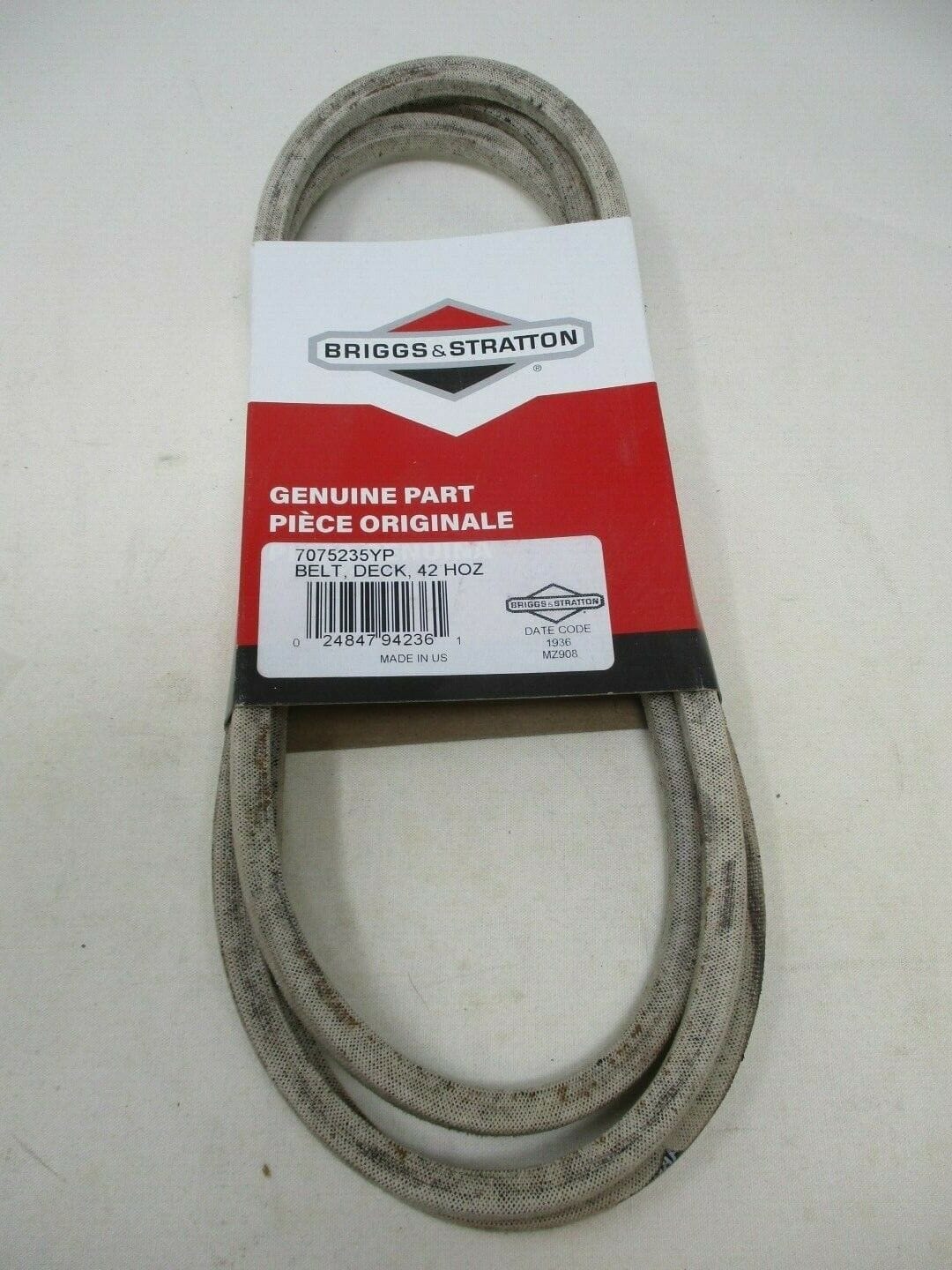 Genuine Briggs & Stratton 707523YP Mower Deck V-Belt 42 Hoz Snapper Lawn Tractor