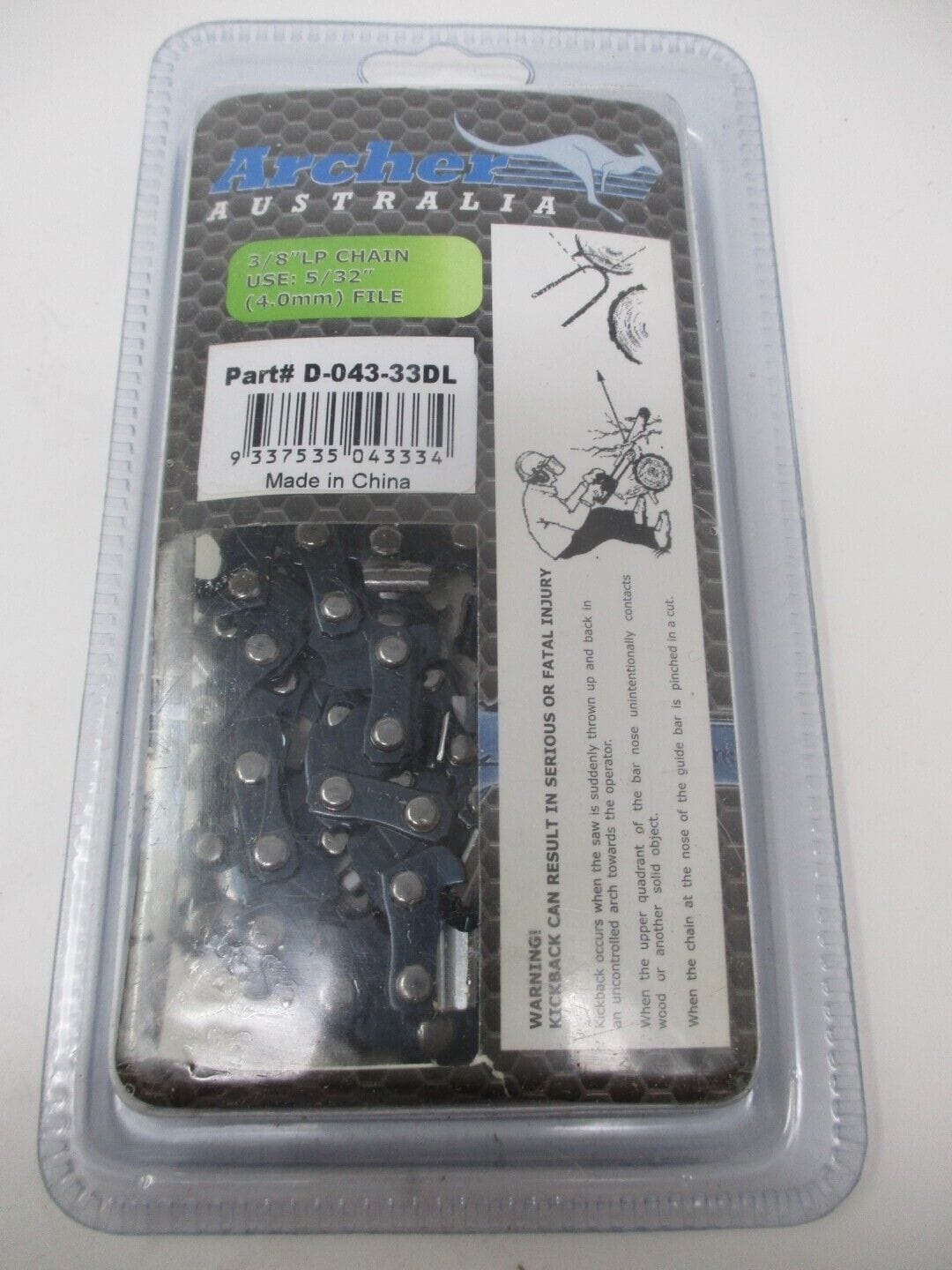 Archer D-043-33DL Chainsaw Chain 8” Pole Saw 3/8” .043 Gauge 33 Drive Links