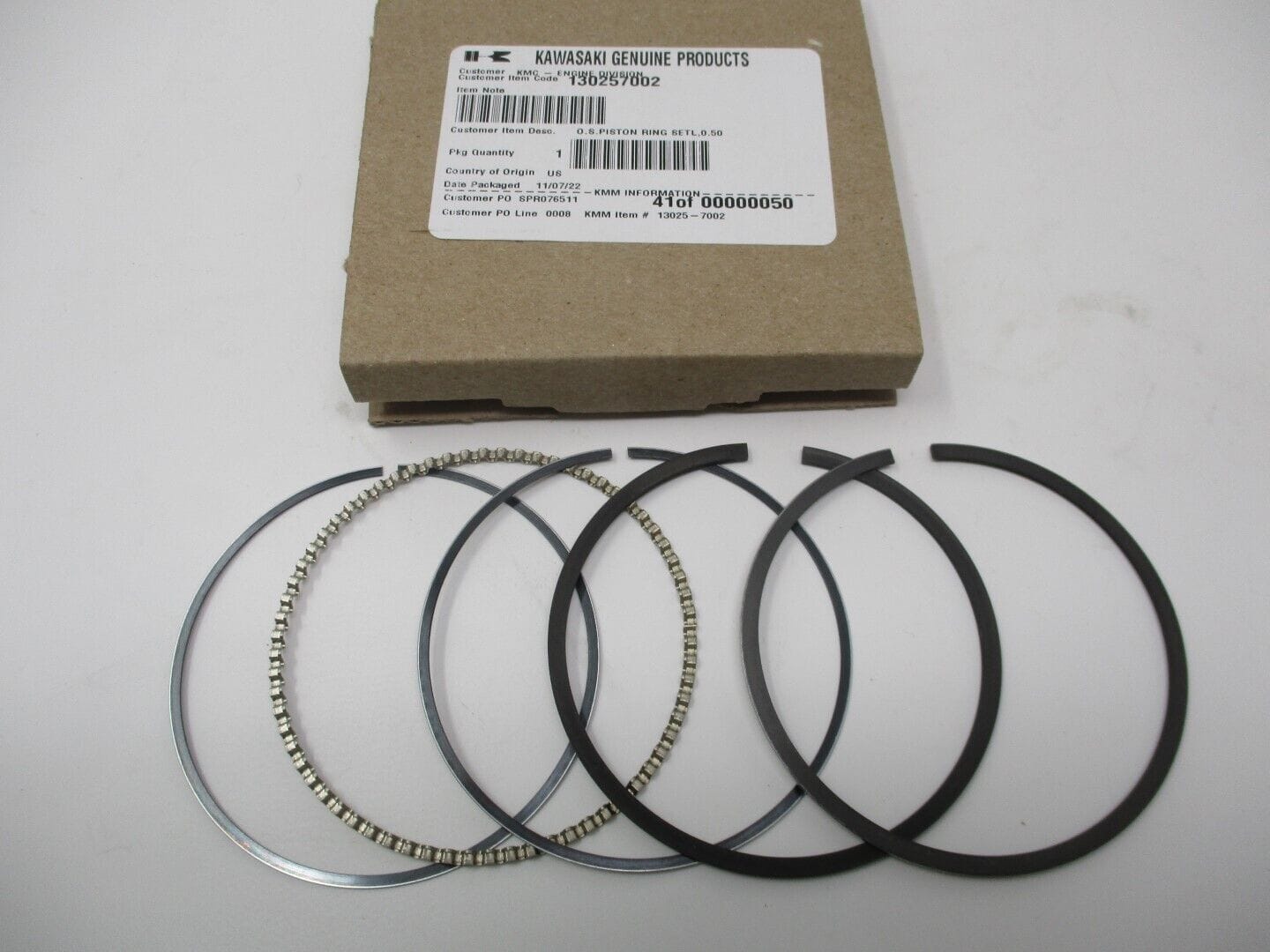 Genuine Kawasaki 13025-7002 Piston Rings OS 0.50 FH601V FH641V FH661V FH680D