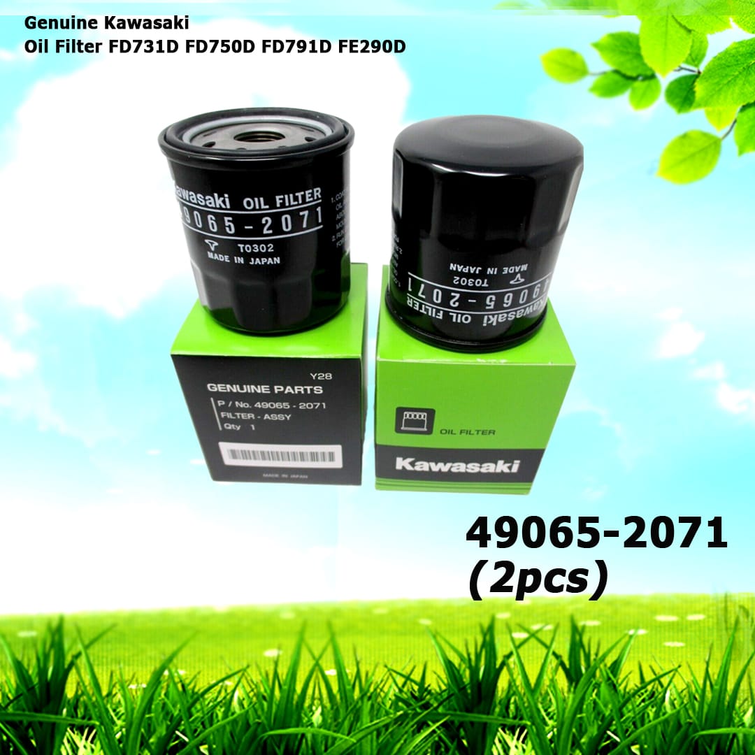 2 Genuine Kawasaki 49065-2071 Oil Filter FD731D FD750D FD791D FE290D FE350D