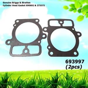 2 Genuine Briggs & Stratton 693997 Cylinder Head Gasket 690692 & 273372