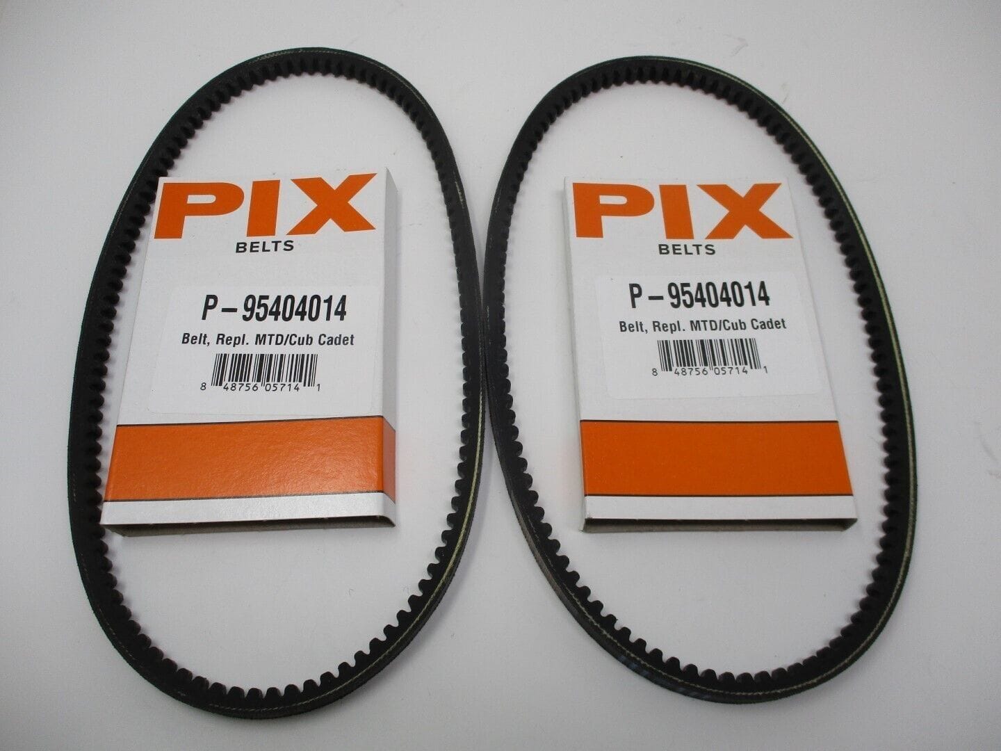 2 Pcs Pix P-954040 V-Belts for 954-04014 Auger 754-04014 MTD Compact Snowthrower