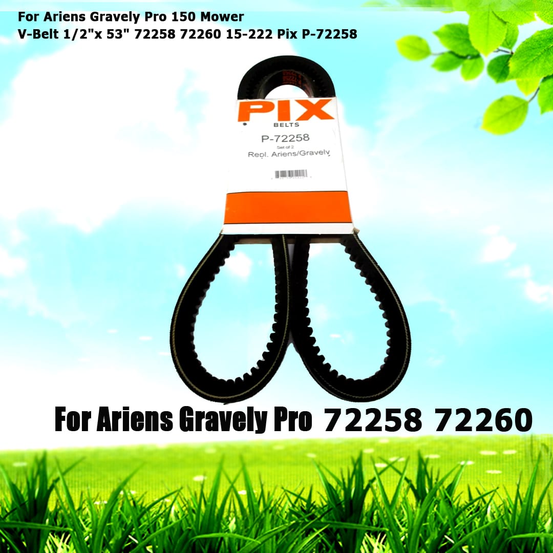 For Ariens Gravely Pro 150 Mower V-Belt 72258 72260 15-222
