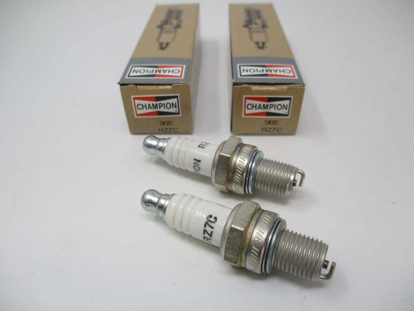 2 Genuine Champion RZ7C 965 Spark Plugs Cross NGK 3365 CMR6H