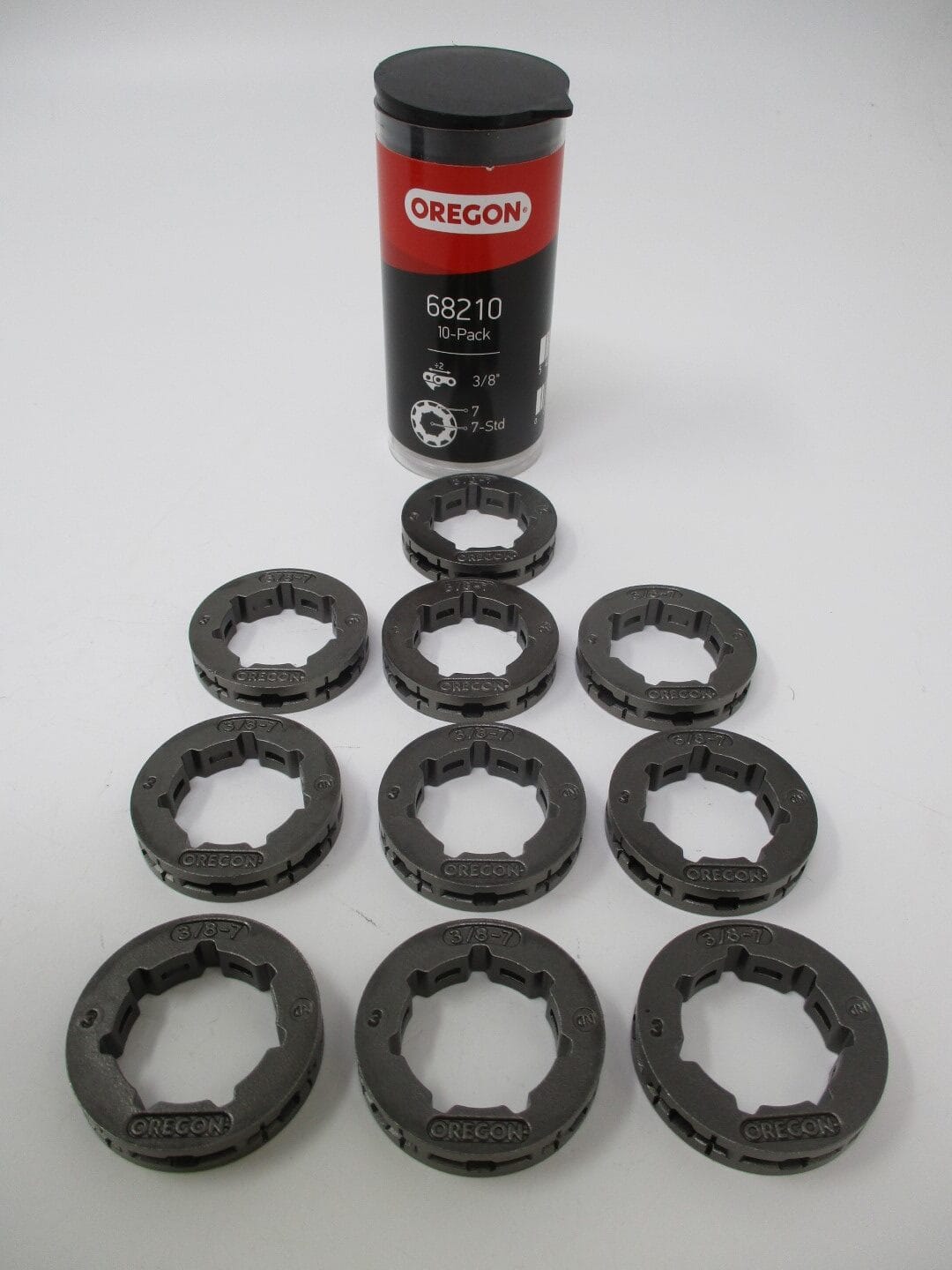10 Pcs Genuine Oregon 68210 Power Mate Rim Sprocket 3/8 -7 Tooth Standard 7 Spline