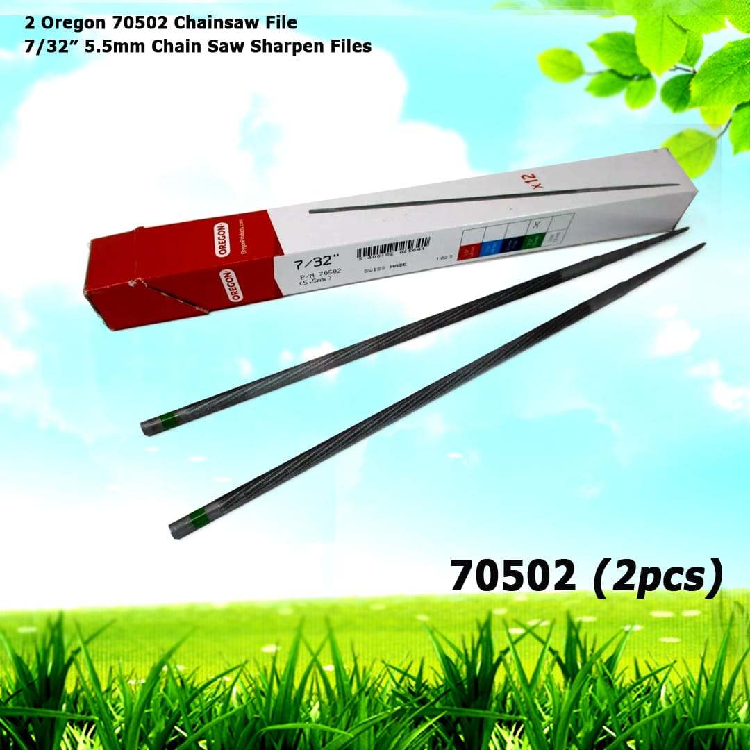 2 Oregon 70502 Chainsaw File 7/32" 5.5mm Chain Saw Sharpen Files