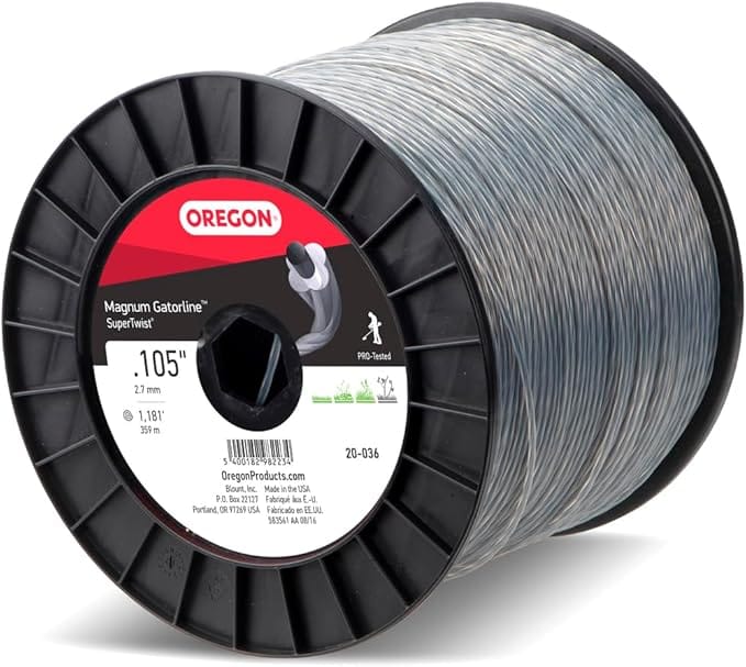 Oregon 20-036 Magnum Gatorline Supertwist Trimmer Line, .105" x 1181' 5 lbs
