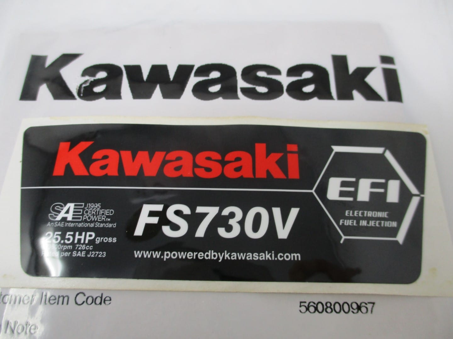 Genuine Kawasaki 56080-0967 Decal FS730V EFI 56080-0844 Sticker