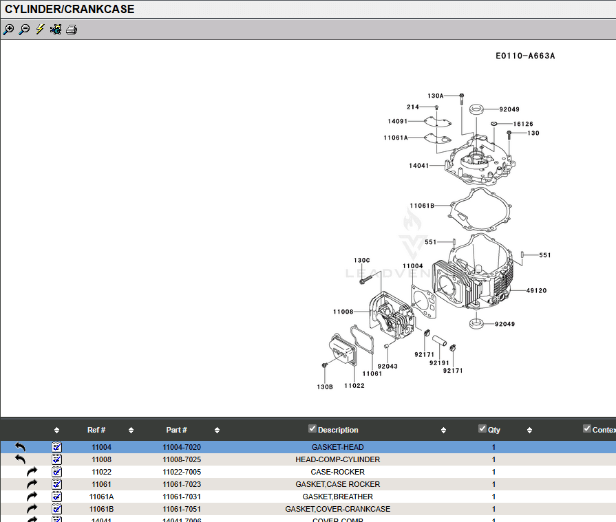2 Genuine Kawasaki 11004-7020 Head Gasket 11004-7009 FJ180V Toro 1000 Flex21 - Image 5