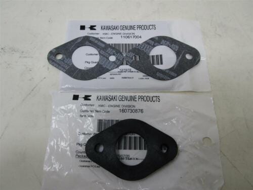 2 Genuine Kawasaki Manifold Carburetor Gasket 11061-7004 16073-0876 Insulator