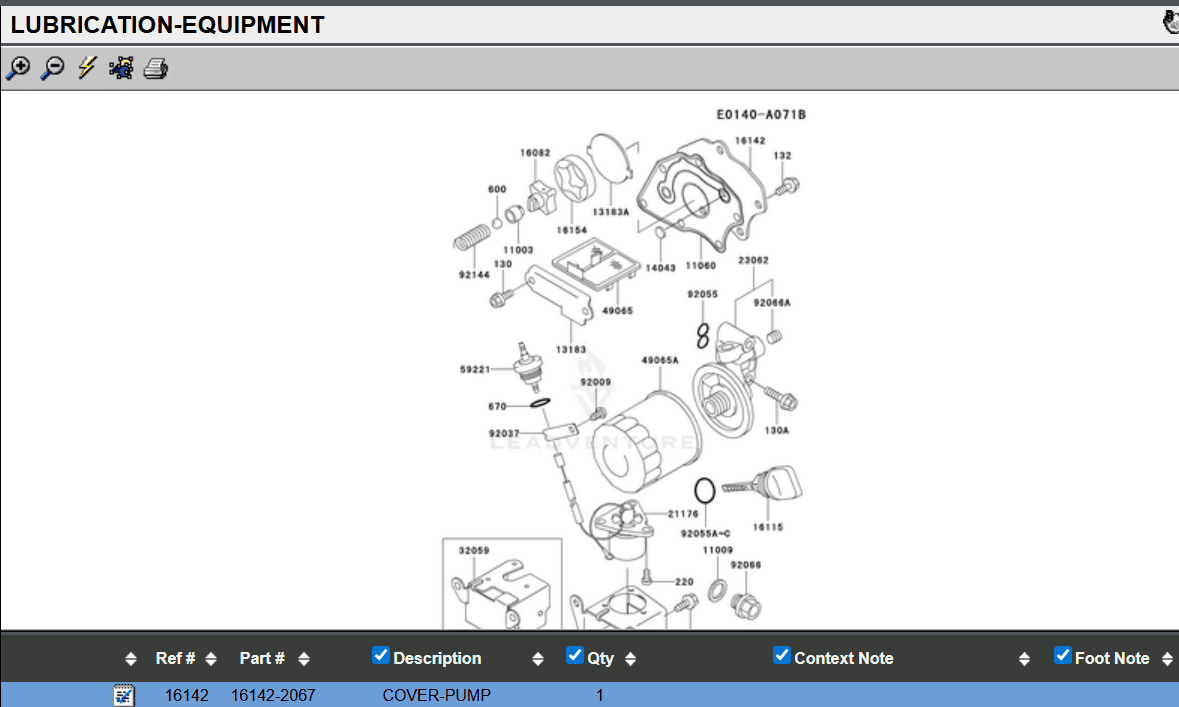 Genuine Kawasaki 16142-2067 Gasket Cover Oil Pump FE350D FE400D - Image 5