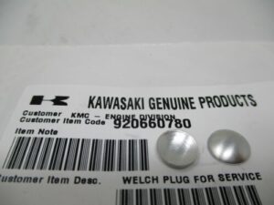 2 Genuine Kawasaki 92066-0780 Welch Plug FX651V FX691V FX730V 4 Stroke