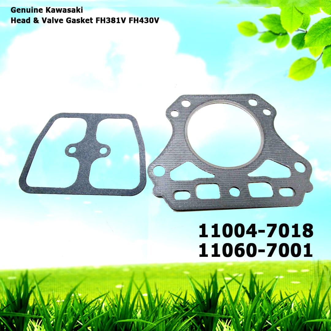 Genuine Kawasaki 11004-7018 & 11060-7001 Head & Valve Gasket FH381V FH430V FH480V