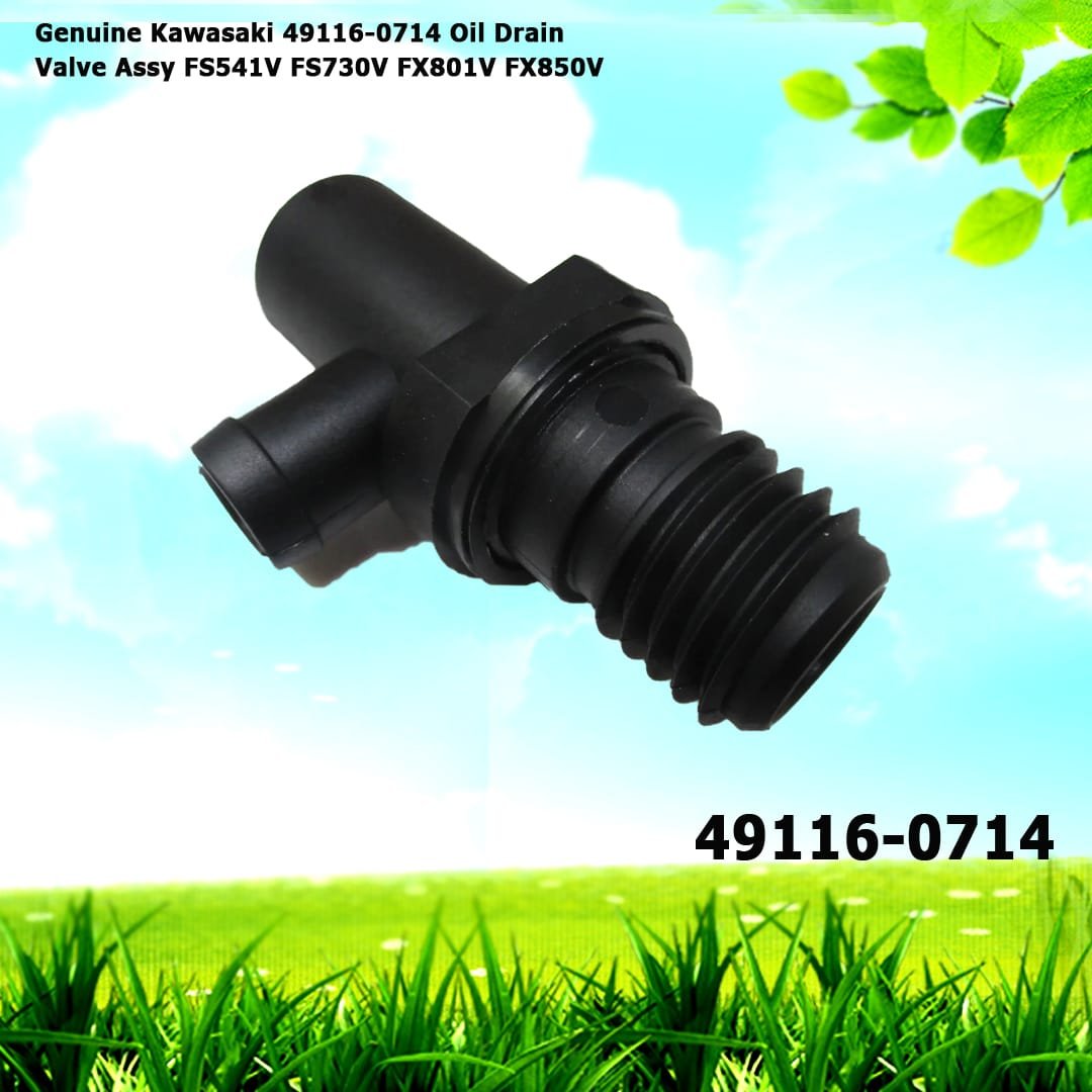 ★　river flow　★ Genuine Kawasaki 49116-0714 Oil Drain Valve w/ 92055-0892 O
