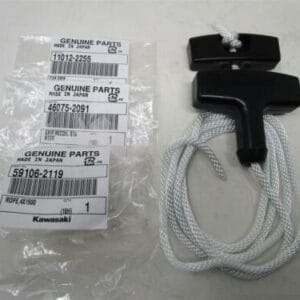 Genuine Kawasaki 11012-2255 Grip Handel, Insert  & Pull Rope Recoil 46075-2091