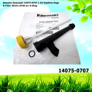 Genuine Kawasaki 14075-0707 1 Oil Dip Stick Gage & Filler 59231-0746 w/ O-Ring