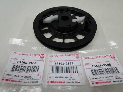Genuine Kawasaki 59101-2128 Reel Starter Recoil & 2 13165-2108 Pawl Recoil - Image 2
