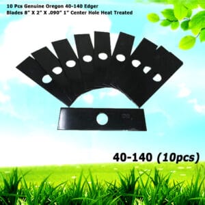 10 Genuine Oregon 40-140 Edger Blades 8” X 2” X .090” 1”   Center Hole Heat Treated