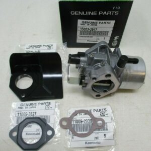 Genuine Kawasaki 15003-2647 Carburetor with 11009-2939, 11009-2827 Gasket & 16073-2154 Insulator Gasket for Club Car