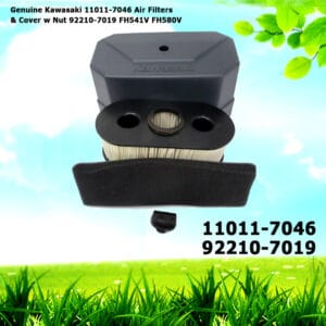 Genuine Kawasaki 11011-7046 Air Filters & Cover with Nut 92210-7019 FH541V FH580V