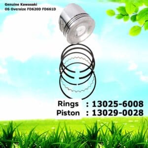 Genuine Kawasaki 13025-6008 13029-0028 Piston & Rings OS Oversize FD620D FD661D