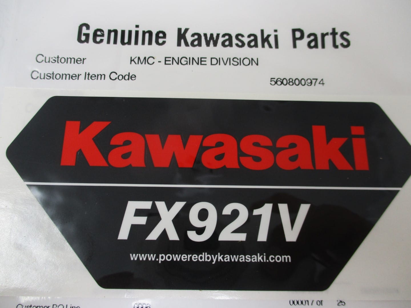 Genuine Kawasaki FX921V Decal 56080-0974 Sticker - Image 3
